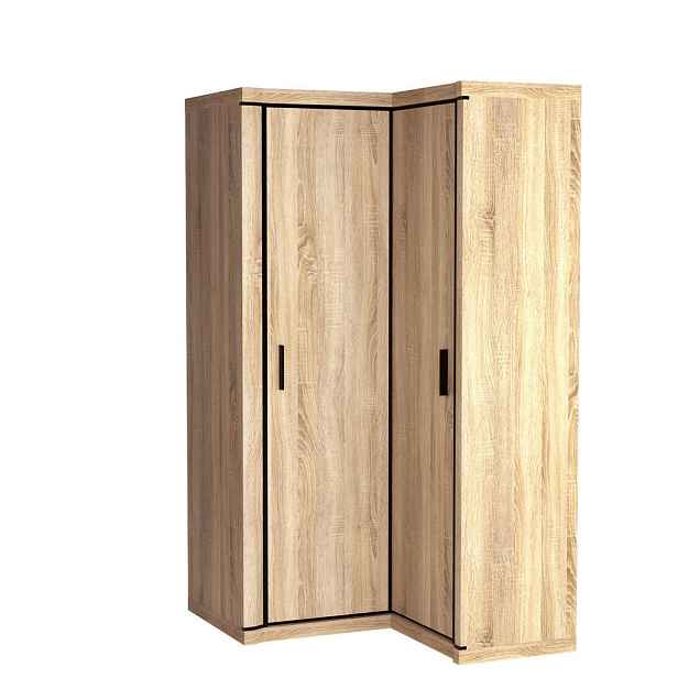 MASSENO ŠATNÍ SKŘÍŇ S OTOČNÝMI DVEŘMI MALAGA, 100/192/58 cm 2dveřová, dub Sonoma