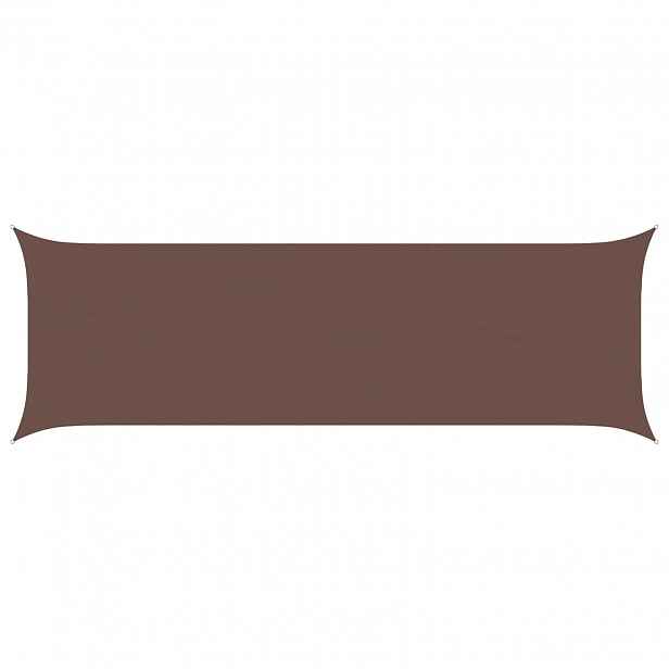 vidaXL Sluneční plachta Hnědá 2 x 6 m 100% polyester Oxford