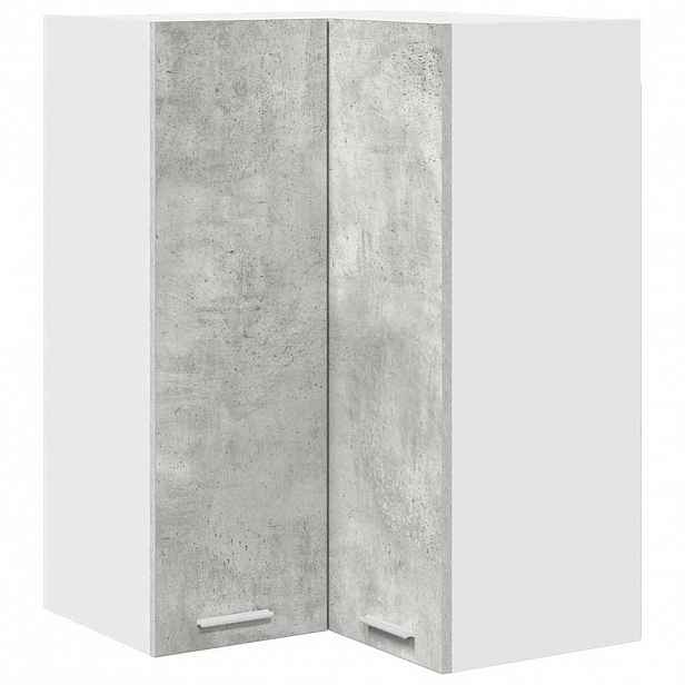 vidaXL Závěsná skříňka Betonová šedá a bílá 57 x 57 x 80 cm
