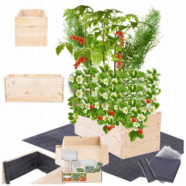 Boxy na zeleninovou zahradu pařeniště zahradní květináč vyvýšený záhon 27x80x30