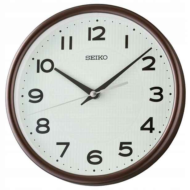Hnědé Podsvícené Japonské Stolní Nástěnné Hodiny Seiko QXA836B 21,5 cm