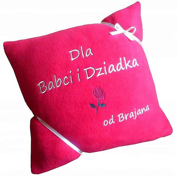 Dárek ke Dni Babičky A Dědečka pro prarodiče polštář s nápisem věnování