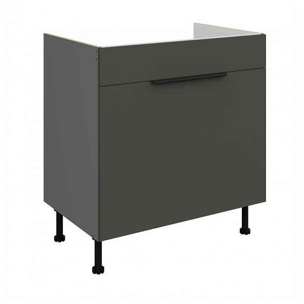 Dolní skříňka na dřez LUNARA - šířka 80 cm, grafit / antracit