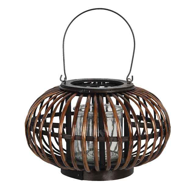 Dřevěná závěsná lucerna Eudo – Ø 34*21 cm Clayre & Eef
