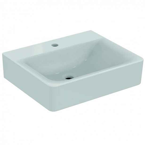Ideal Standard Connect - Umyvadlo Cube, 55x46x18 cm, otvor pro baterii, bílá E811301