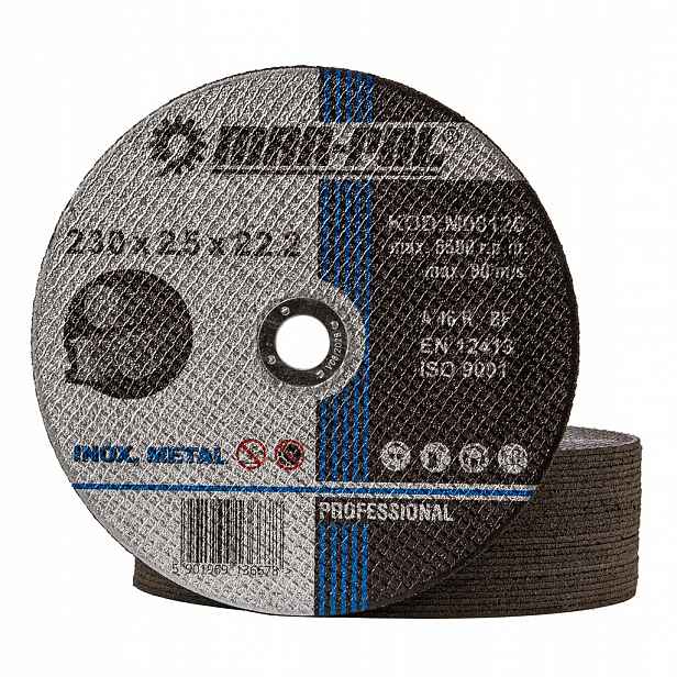 Kotouč na řezání kovu ocel 230 x 2,5 kotouče 25 ks Silný