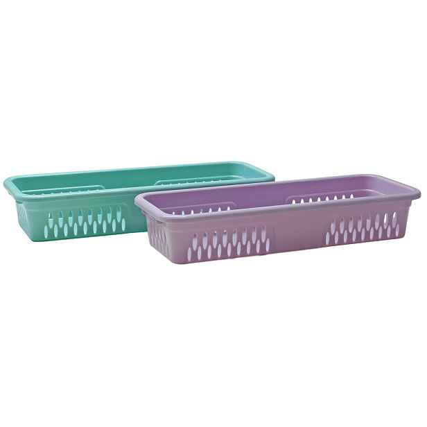 PROHOME - Košík 33x12x6cm, umělá hmota, různé barvy