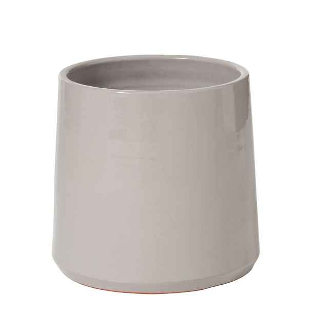 Šedý keramický obal na květináč Tina - Ø 24*Ø 21*22 cm J-Line by Jolipa
