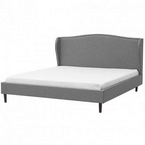 Beliani ČALOUNĚNÁ POSTEL 180/200 cm Šedá Colmar