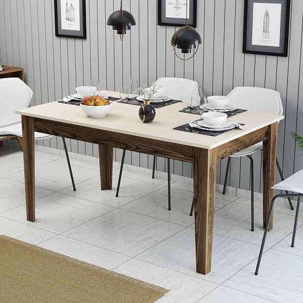 Jídelní stůl Milan 517 - Walnut, Cream