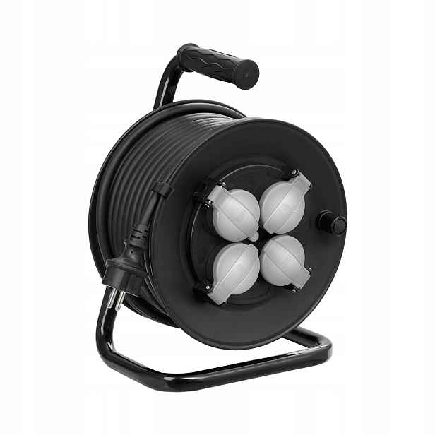 Prodlužovací Kabel bubnový s uzemněním Lena Lighting 40 m/3x2,5 mm, guma