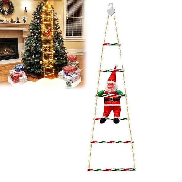 Vánoční Led Světýlka Žebřík 300 CM 8 Režimů Mikuláš