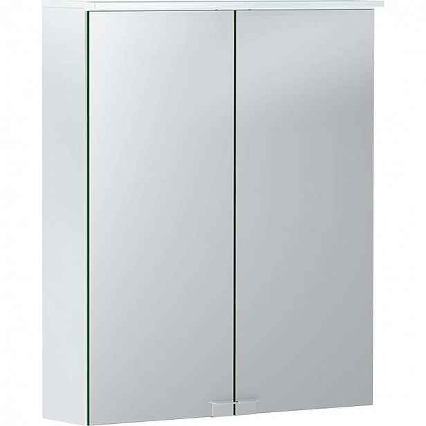 Geberit Option - Zrcadlová skříňka s osvětlením, 56x68x18 cm, bílá 500.258.00.1