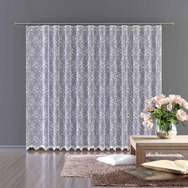 Mg Záclona 763/17 Bílá 250x220 cm Hotová S Páskou Skr