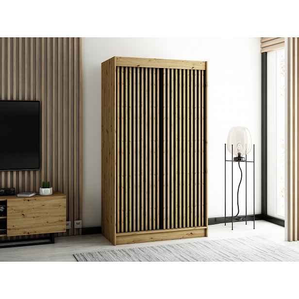 Šatní skříň Abi Lamelo 1 Barva korpusu: Dub artisan, Rozměry: 120 cm