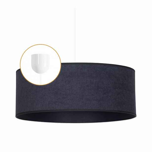 Stropní svítidlo s krytem Lustr Závěsná lampa 1 x E27 Grafit stínidlo 40 cm
