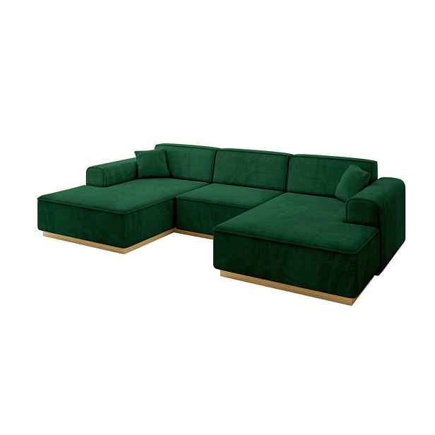 ALTDECOR SEDACÍ SOUPRAVA ve tvaru U IREA-U1-v2 301x165x80 Zelená Velur