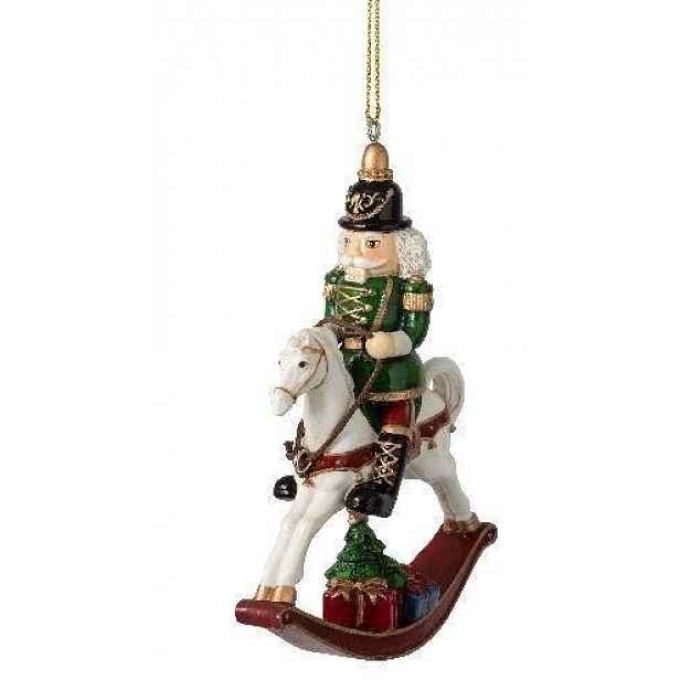 Villeroy & Boch Winter Collage Accessoires závěsný Louskáček na koni, 11,5 cm