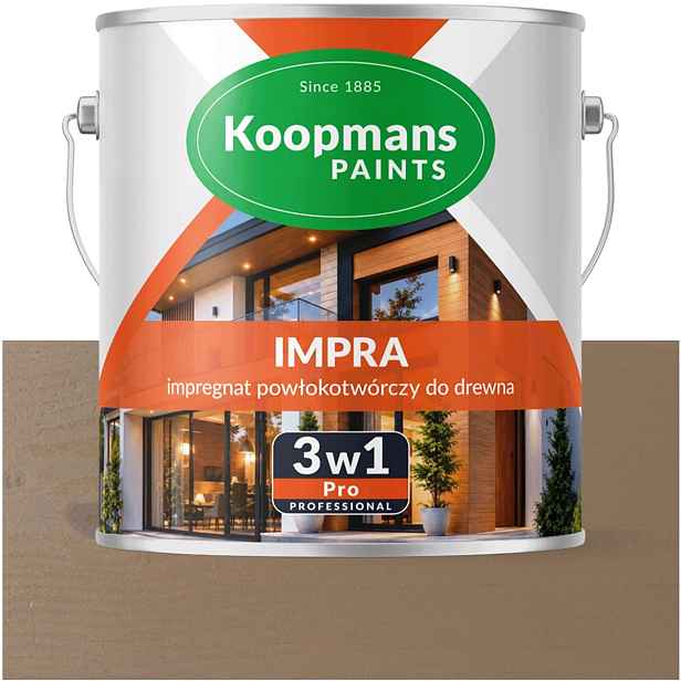 Koopmans Impra 3v1 Pro Lazura na fasádní dřevo 141 Karamelová Béžová 2,5L