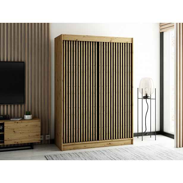 Šatní skříň Abi Lamelo 1 Barva korpusu: Dub artisan, Rozměry: 150 cm