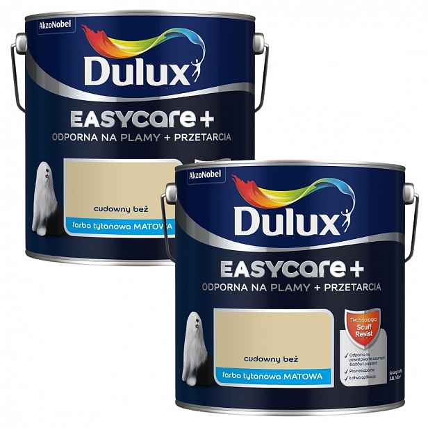 Set Dulux Easycare+ 2x2,5L Barva Nástěnná Nádherná Béžová 5L