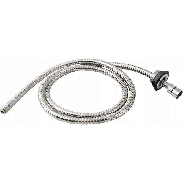 Sprchová průchodka na okraj vany včetně hadice F1/2"-M3/8", kulatá, chrom