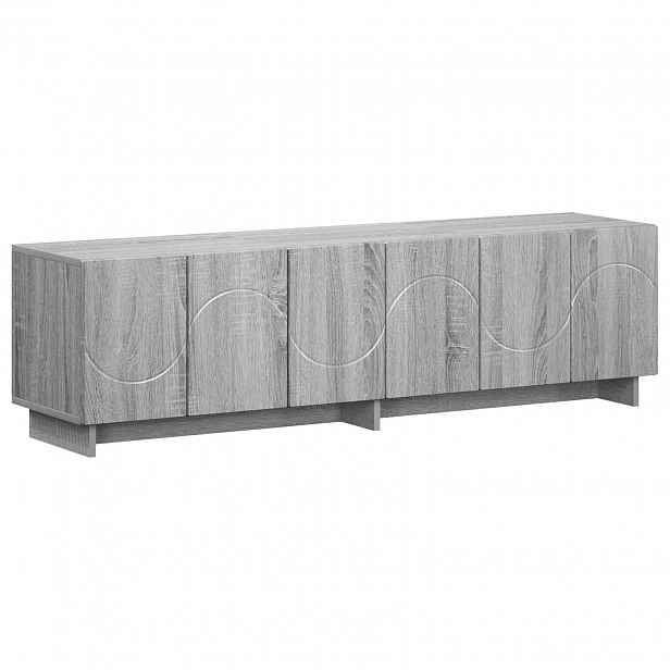 vidaXL TV stolek 140 x 34.5 x 40 cm Šedý Sonoma Kompozitní dřevo