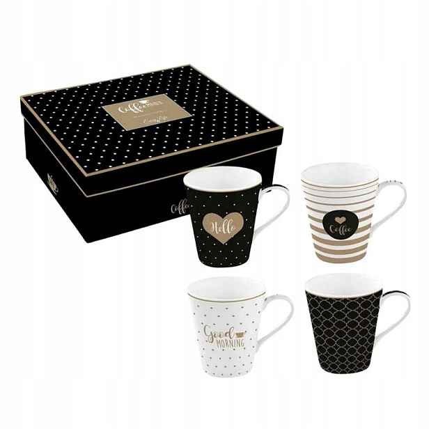 Porcelánové Hrnečky Caffee 300 ML 4KS