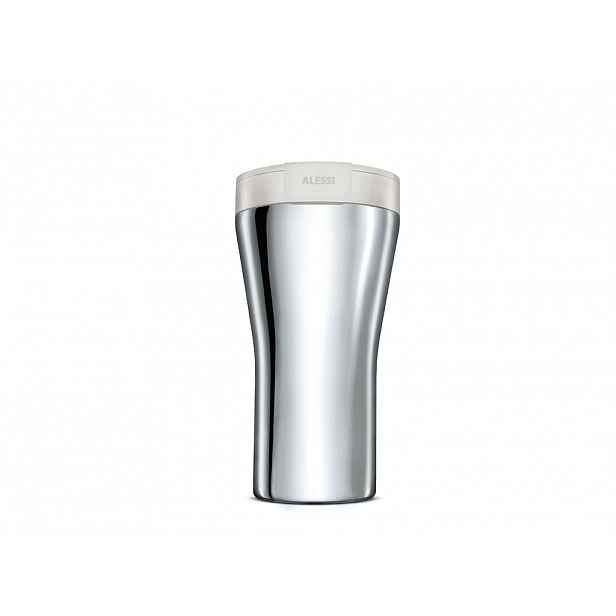 Cestovní termohrnek Caffa, bílý, prům. 9.5 cm - Alessi