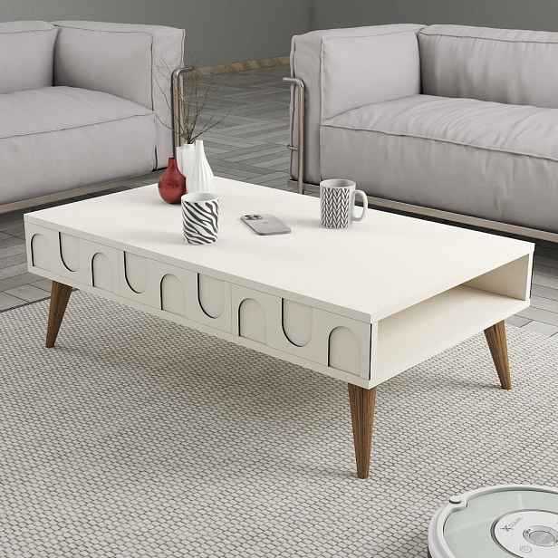 Konferenční stolek Lyon 34 - Cream, Walnut