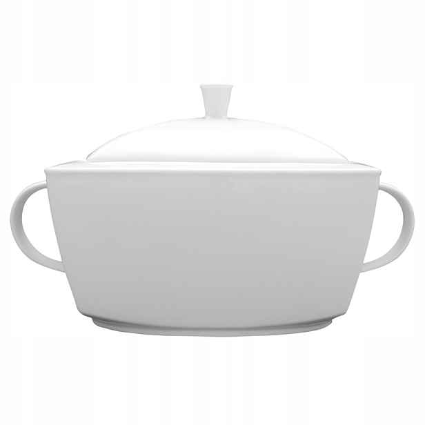 Lubiana Victoria Polévková váza 2,7 l s porcelánovým víkem, bílá, pro vývar