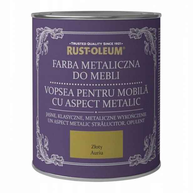 Barva Na Nábytek Metalická Rustoleum Zlatá Metalická 750 ML