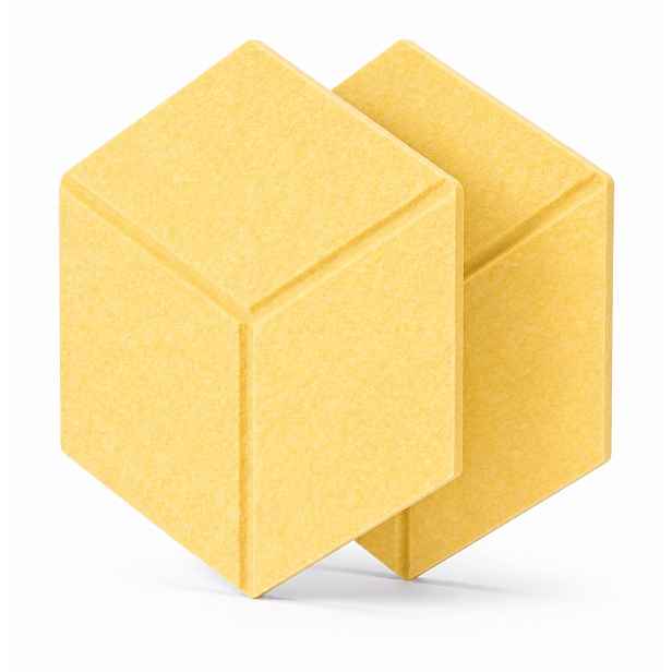 Dekorativní filcový nástěnný panel CROSS DESIGN žlutá 40x46 cm hexagon - sada 2 ks