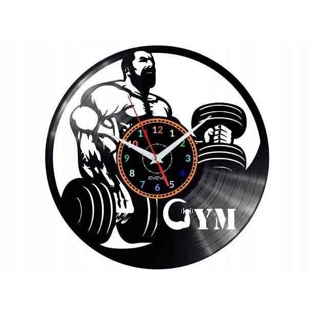 Gym Dárek Originální dekorace do domu Hodiny z vinylové desky