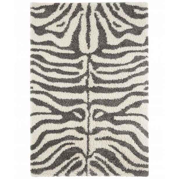Koberec do obývacího pokoje Shaggy premium zebra 200 x 290 cm