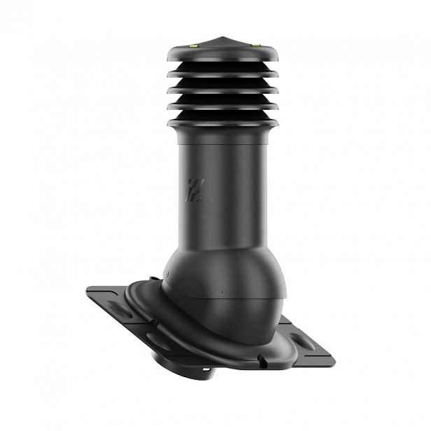 Větrací komín HiVent univerzální, průměr 150 mm, nezateplený, černý
