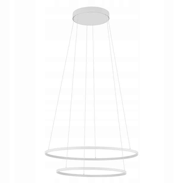 Závěsná Lampa Circolo Power Led Bílá 67W 3000K glamour ring do jídelny