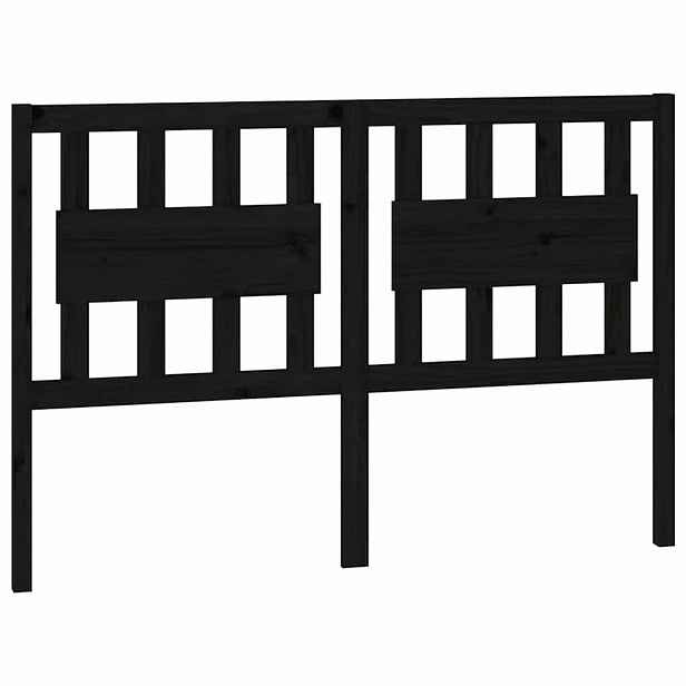 vidaXL Čelo postele černé 125,5 x 4 x 100 cm masivní borovice