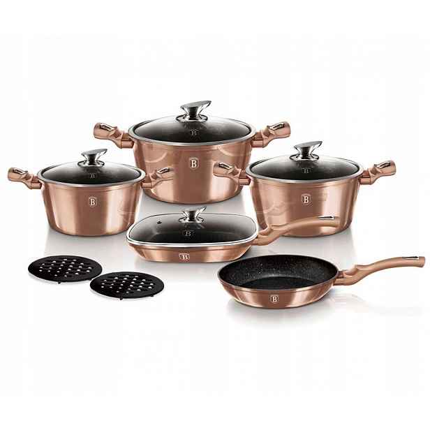 BH-6191 Sada hrnců 11 ks Berlinger Haus Rose Gold Collection