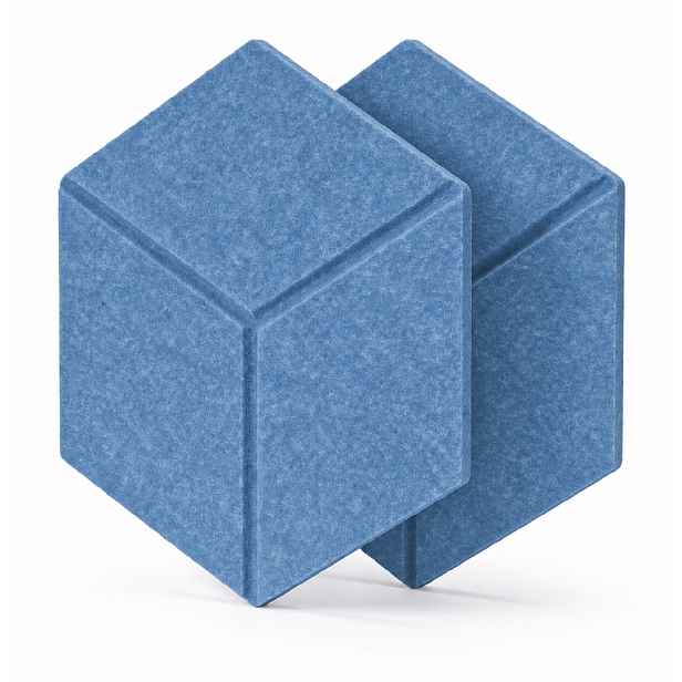 Dekorativní filcový nástěnný panel CROSS DESIGN modrá 40x46 cm hexagon - sada 2 ks