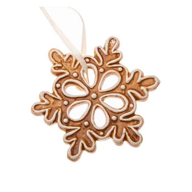 Keramická vánoční ozdoba ø 6 cm Gingerbread Flake – Dakls