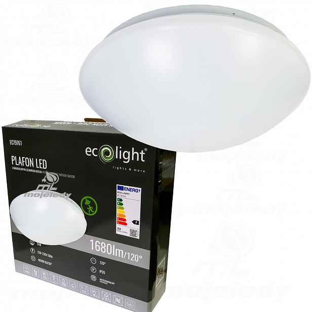 Stropní Svítidlo led s Mikrovlnným senzorem 330x90 24W 4000K 1680lm denní nástěnný