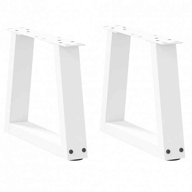vidaXL Nohy konferenčního stolku ve tvaru V, 2 ks, bílé, 30 x (30-31,3) cm, ocel