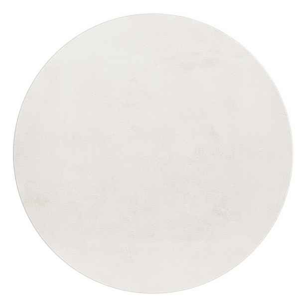 Kusový koberec Pouffy 5100 Cream kruh, 200x200 (průměr) kruh, bílá, obývací pokoj, Ayyildiz