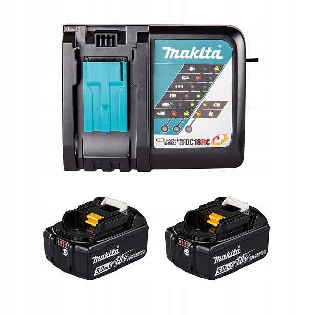 Napájecí sada Makita 197570-9 Nabíječka DC18RC 2x5Ah 18V BL1850B karton