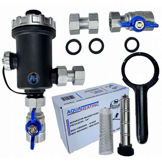 X-home Magnetický Filtr 3/4" DN20 Separátor Nečistot Odmulčovač C.o.