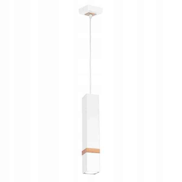 Závěsná lampa Milagro Vidar MLP5408 bílá 1xGU10 nastavitelná kov dřevo