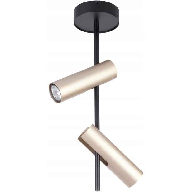 Stropní reflektor dvojitý černo-zlatý 2xGU10 25W Leda Sigma Lighting