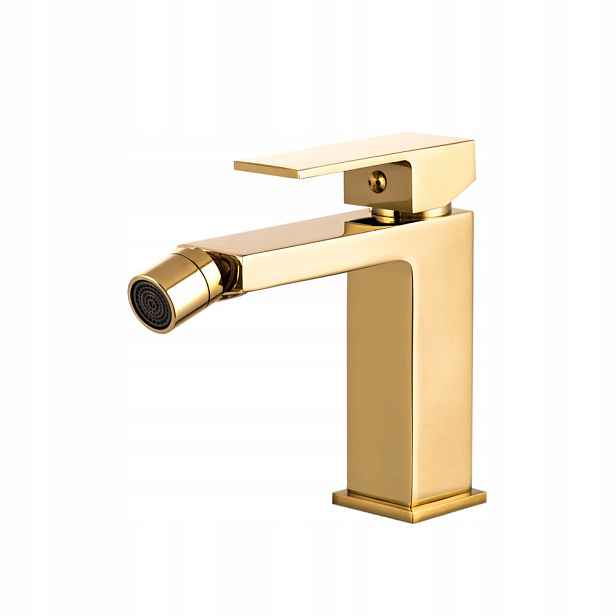 Bidetová baterie Cube Zlatá čtvercová Gamma