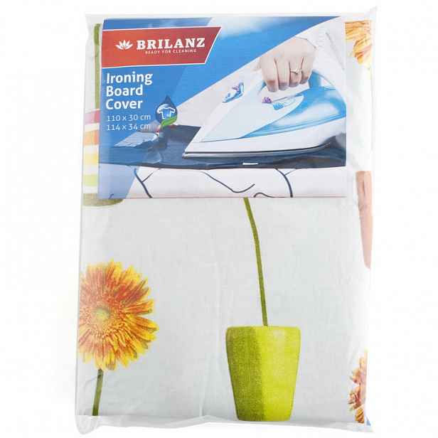 BRILANZ Potah na žehlící prkno 110 x 30 cm, rozměr 114 x 34 cm